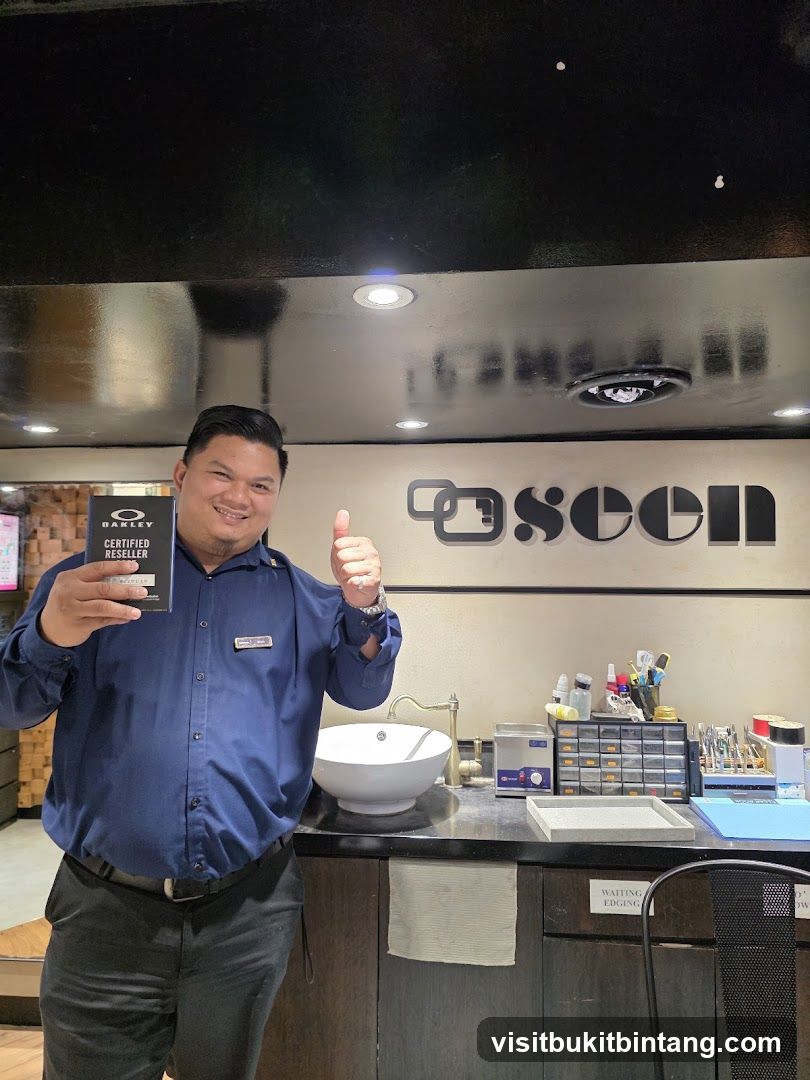 Employee with Oakley Certified Reseller Certificate