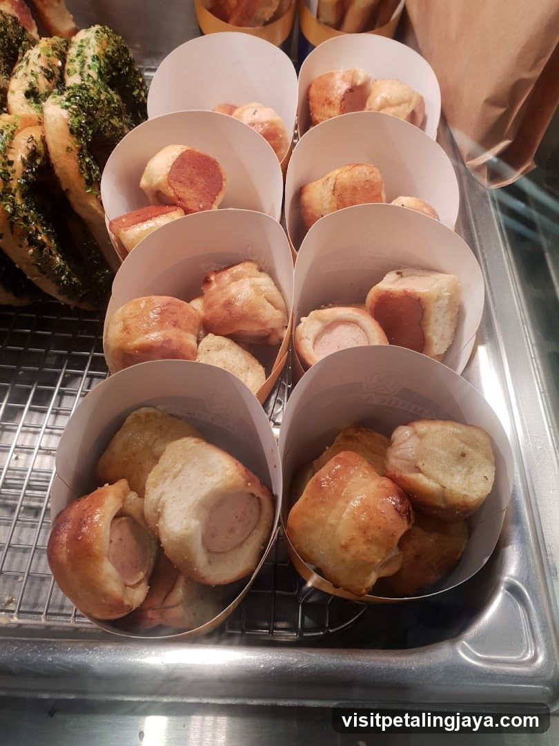 Baked Sausage Rolls Display