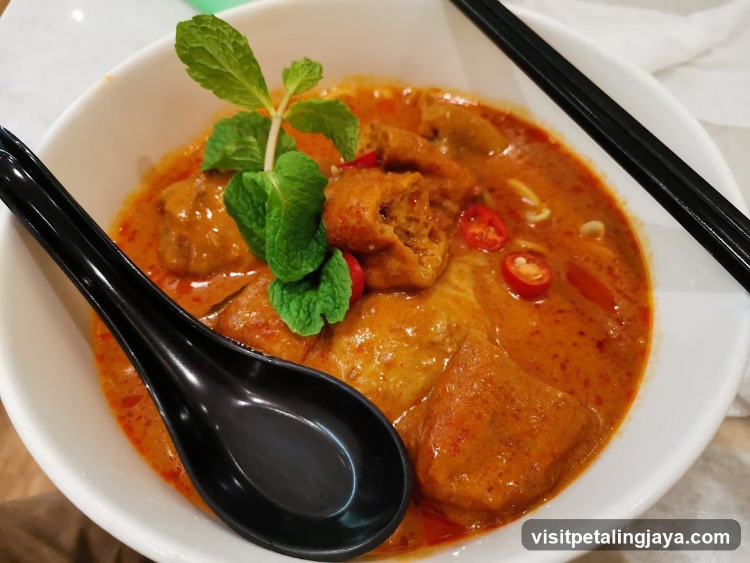 Curry Dish with Mint Garnish
