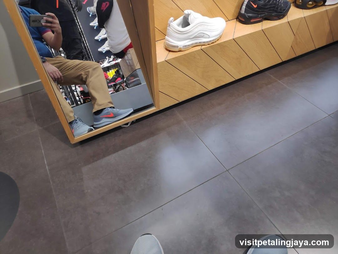 Shoe Store Interior Reflection