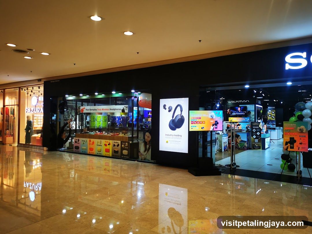 Shopping Mall Interior with Storefronts