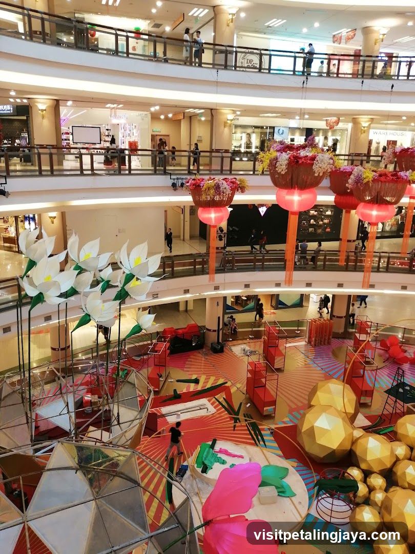Mall Interior with Decorations