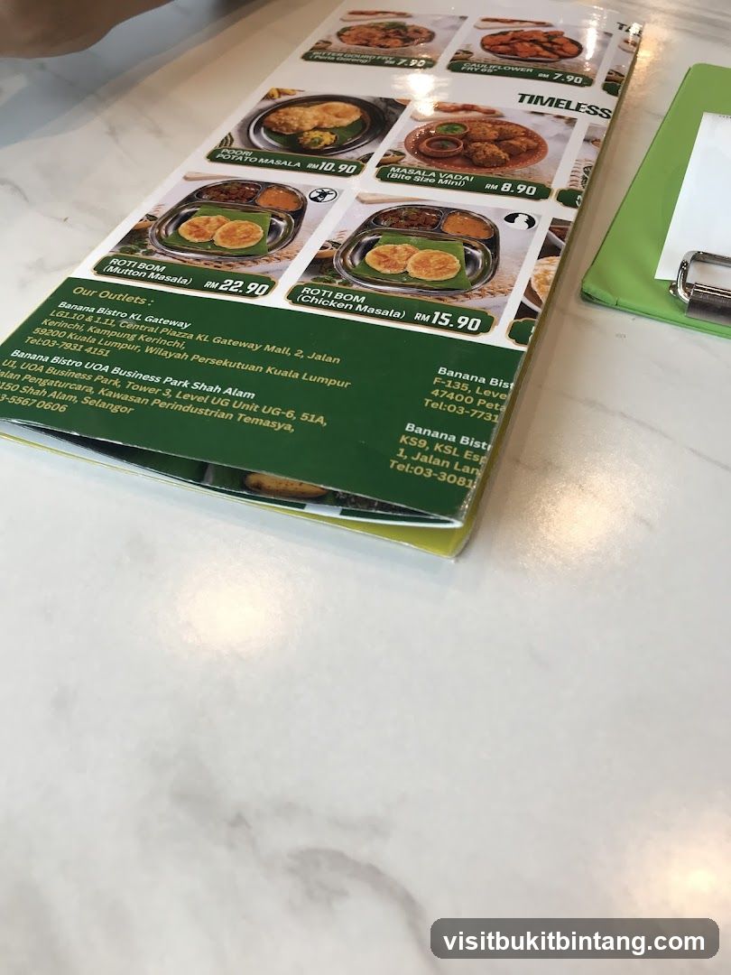 Banana Bistro Menu
