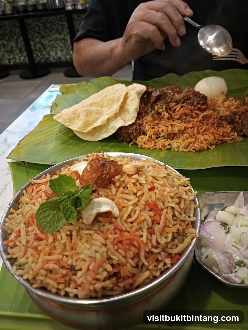 Biryani with accompaniments