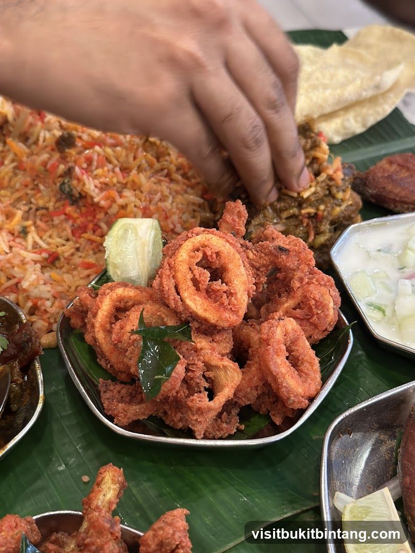Fried Calamari and Biryani