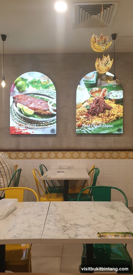 Restaurant Interior with Food Displays