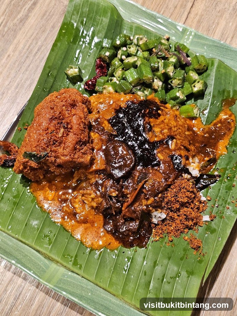 Indian Meal on Banana Leaf