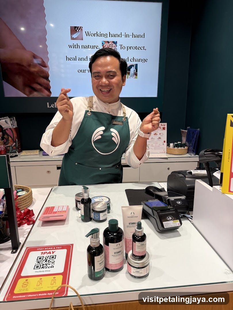 Beauty Store Interior with Staff and Products