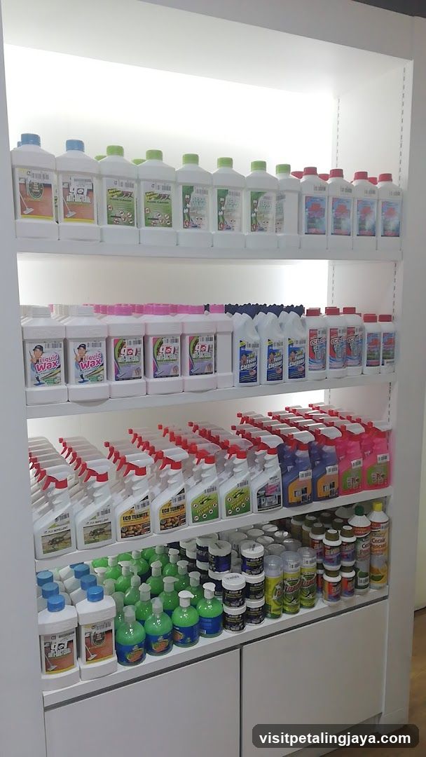 Cleaning Products Display Shelf