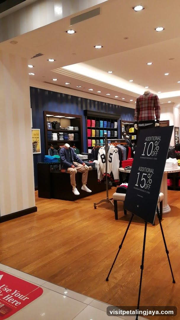 Clothing Store Interior with Discount Signs