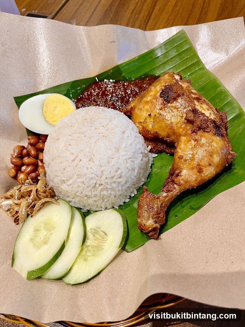 Nasi Lemak with Fried Chicken
