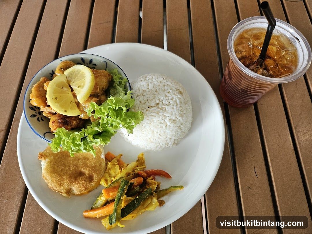 Lemon Chicken with Rice and Vegetables