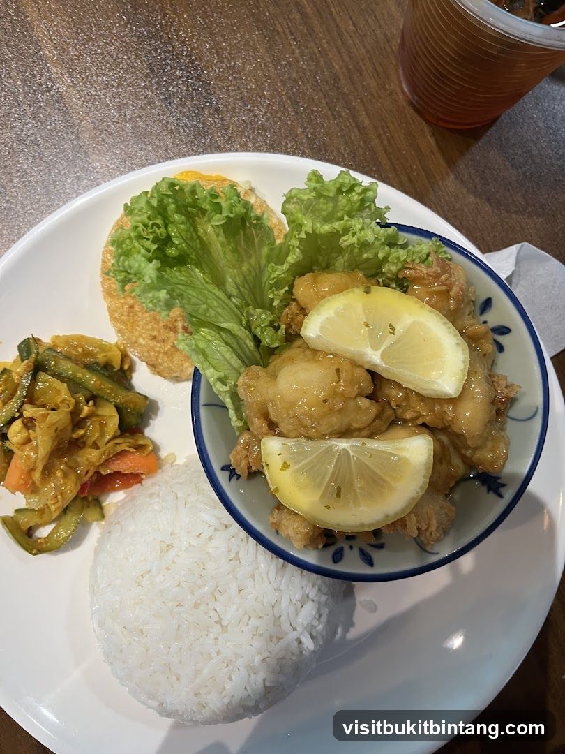 Lemon Chicken Rice Plate