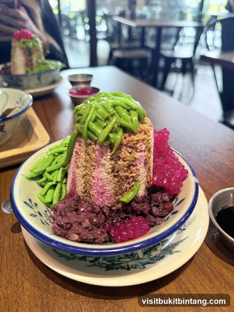 Dessert with Shaved Ice and Toppings