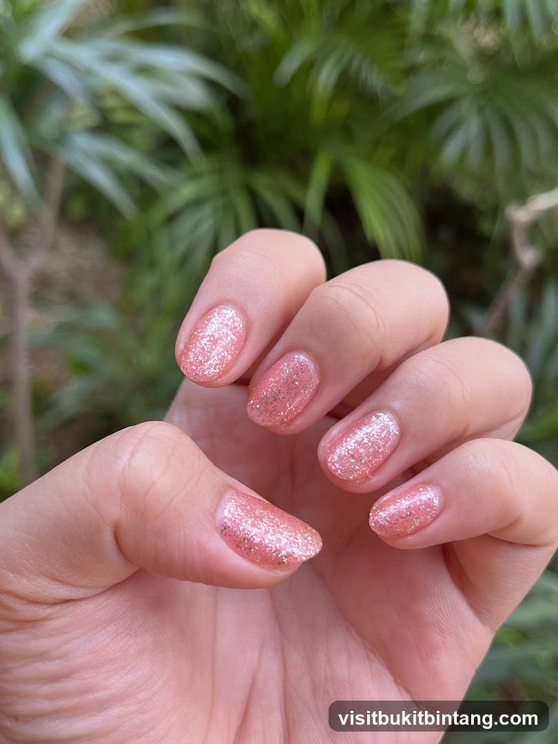 Sparkling Pink Nails