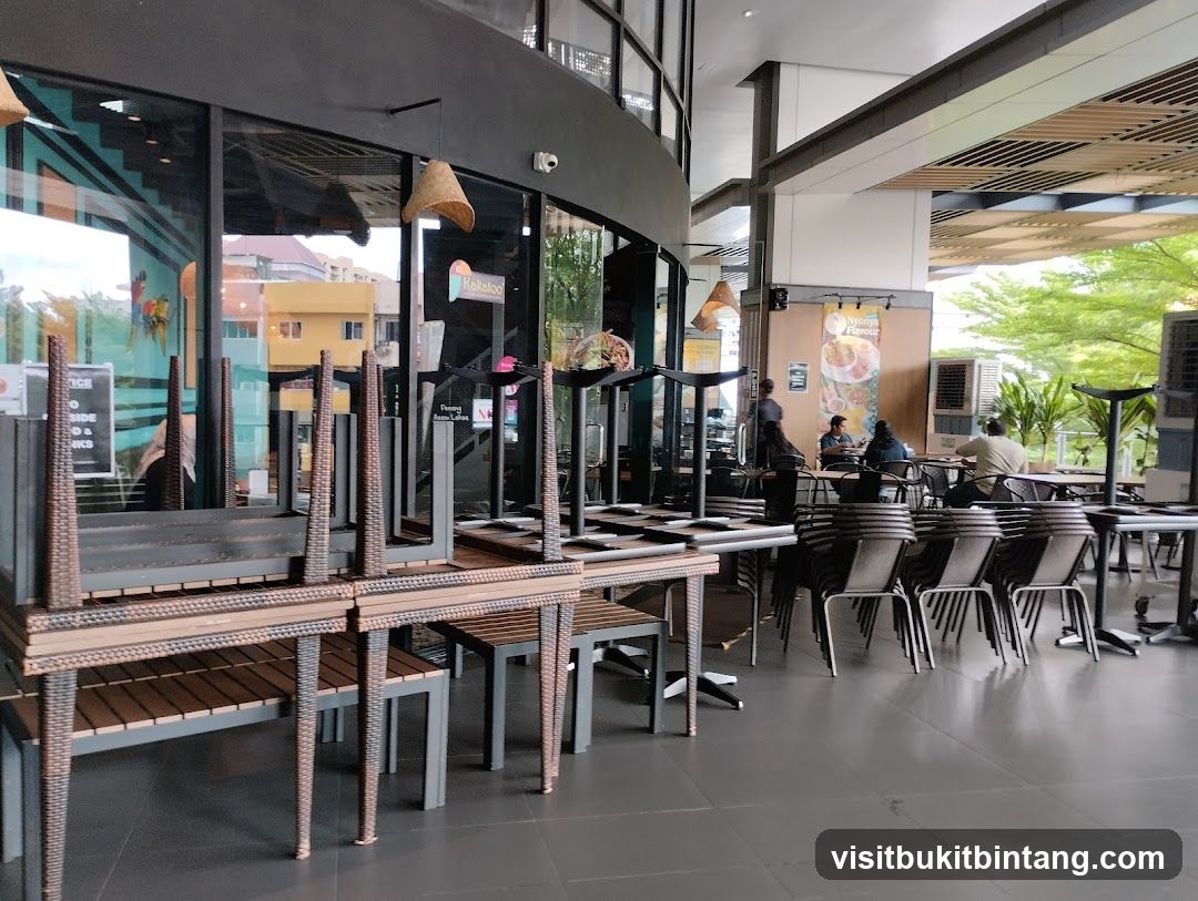Restaurant Interior with Stacked Chairs