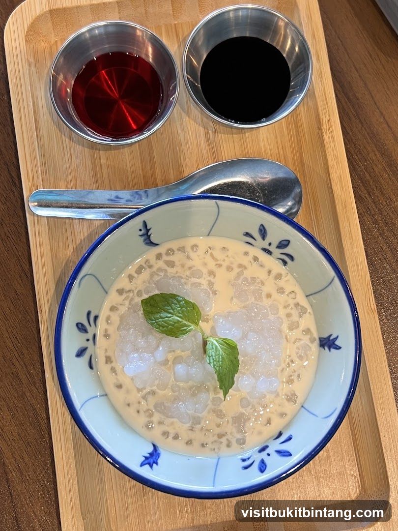 Dessert with Condiments