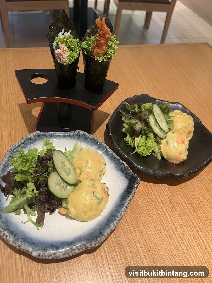 Japanese Hand Rolls and Potato Salad