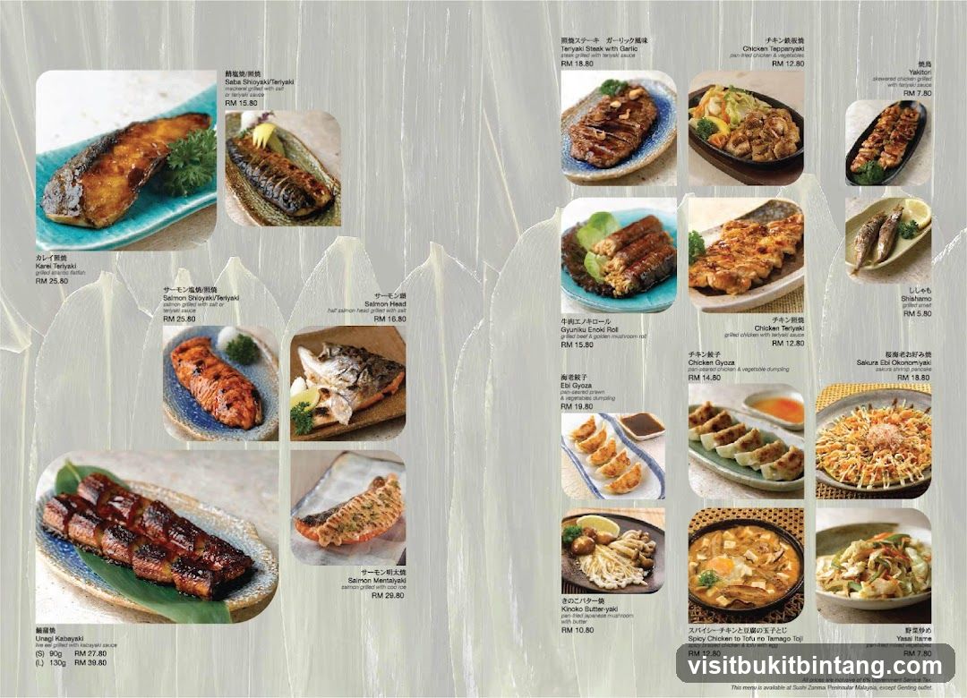 Japanese Menu