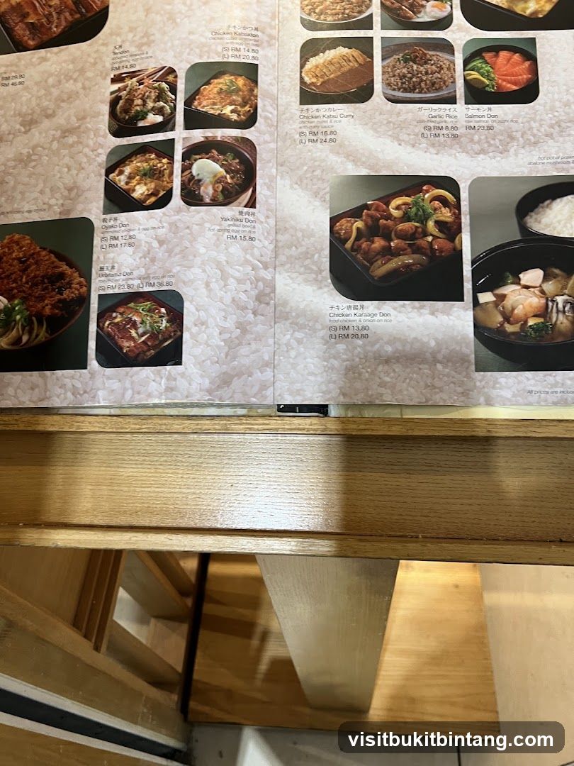 Japanese Food Menu