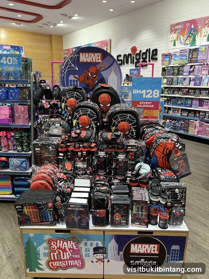 Marvel Spiderman Merchandise Display