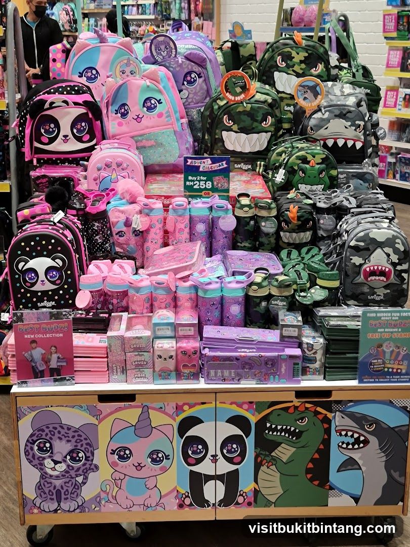 Smiggle Backpacks and Accessories Display