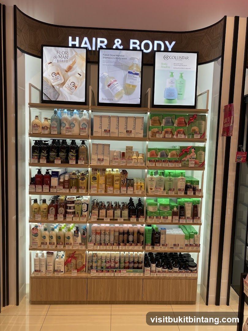 Hair & Body Products Display
