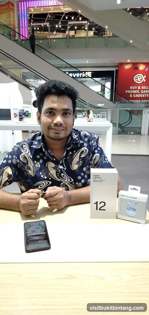 Man with OPPO products