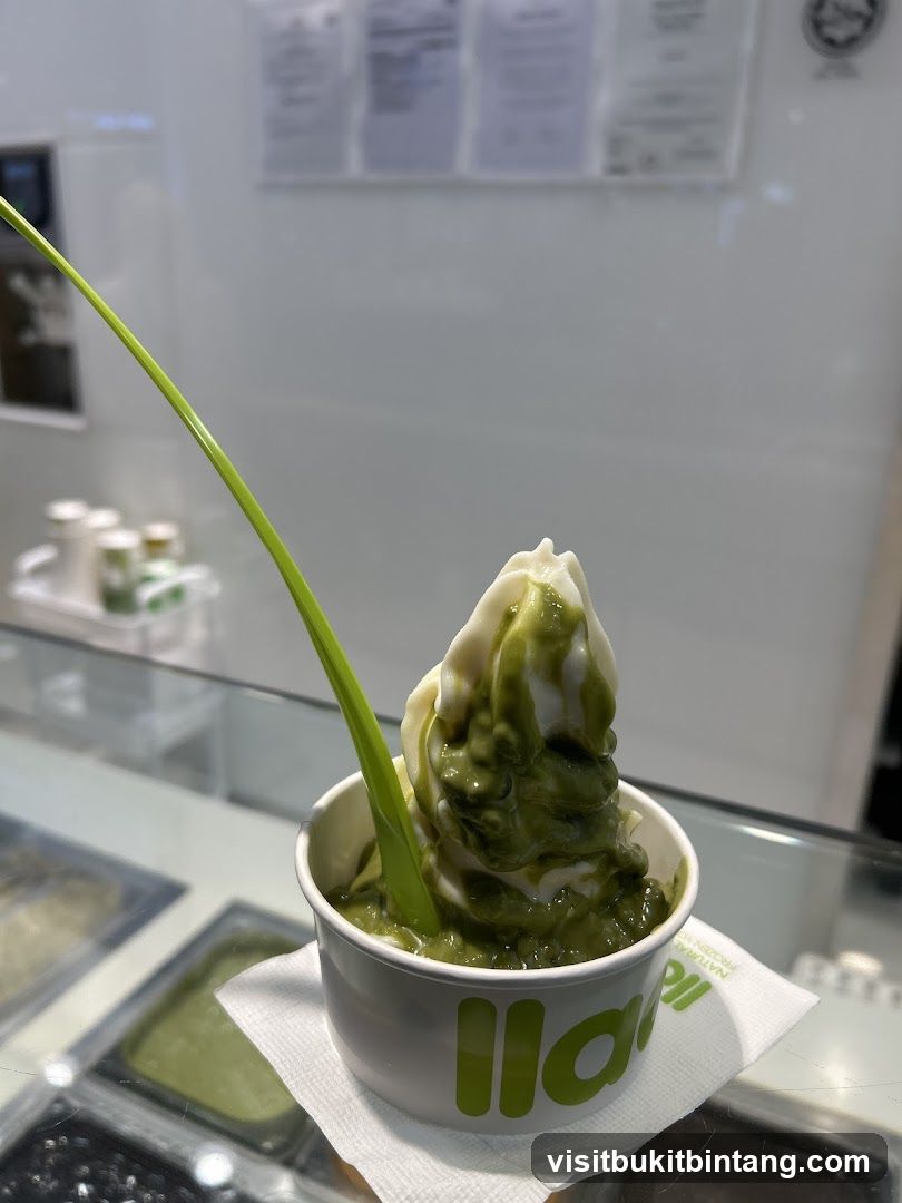 Frozen Yogurt with Matcha Topping