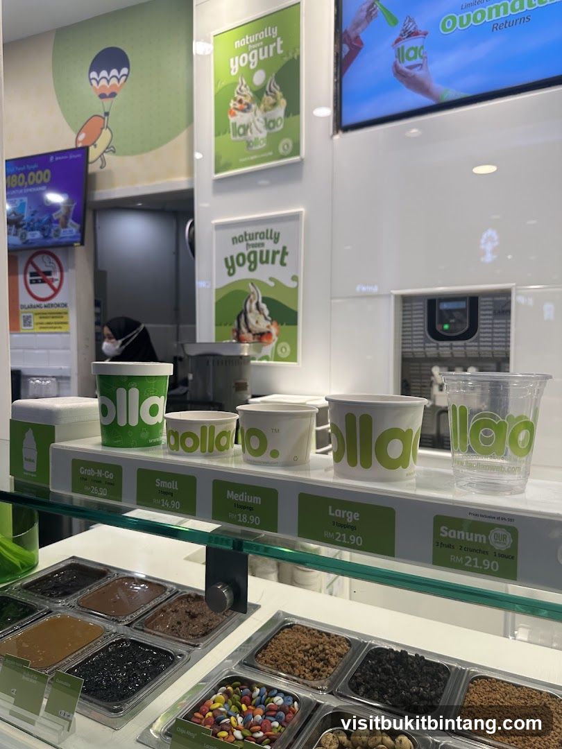 Yogurt shop display