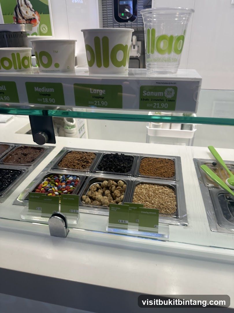 Frozen Yogurt Toppings Display