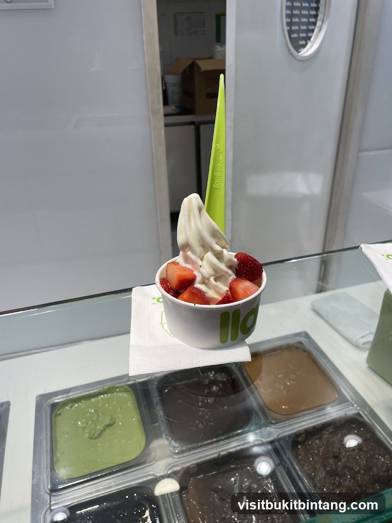 Frozen Yogurt with Strawberries