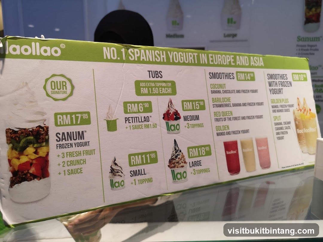 llaollao Menu