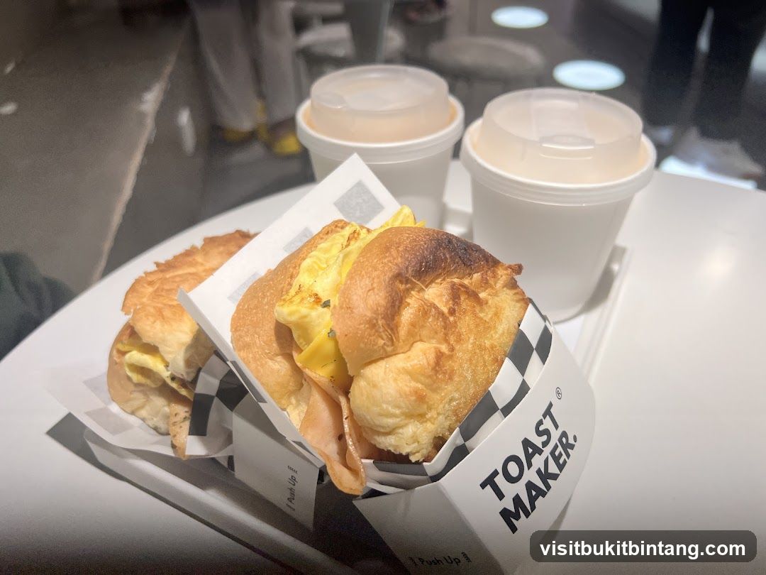 Breakfast Sandwiches and Drinks