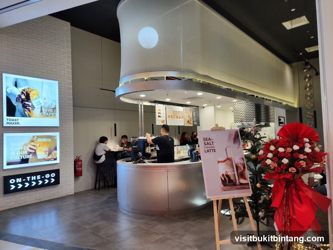 Cafe Interior with Promotional Displays