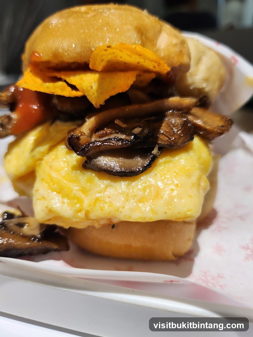 Mushroom and Cheese Burger