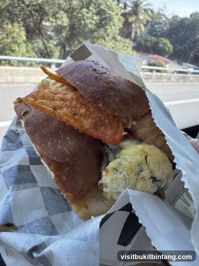 Sandwich in paper bag