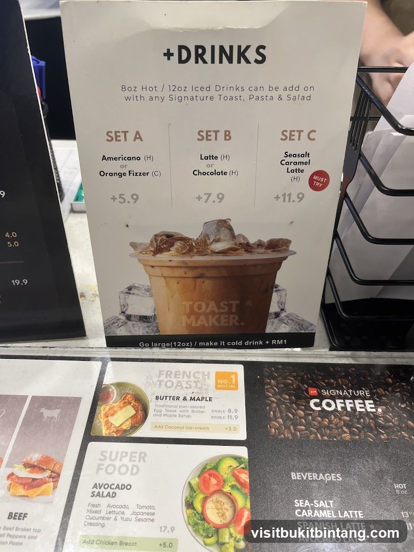 Drinks and Food Menu