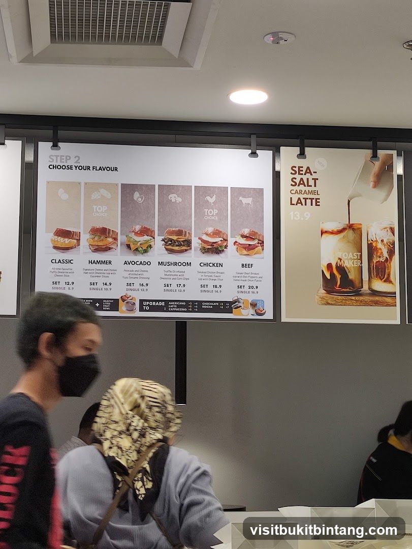 Sandwich and Drink Menu