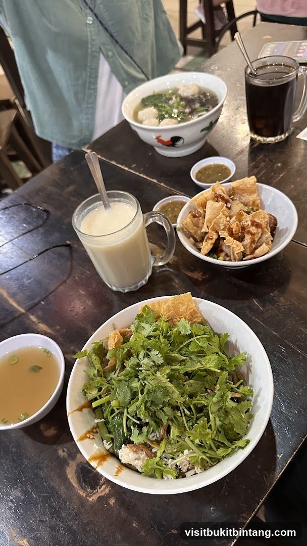 Table with food and drinks