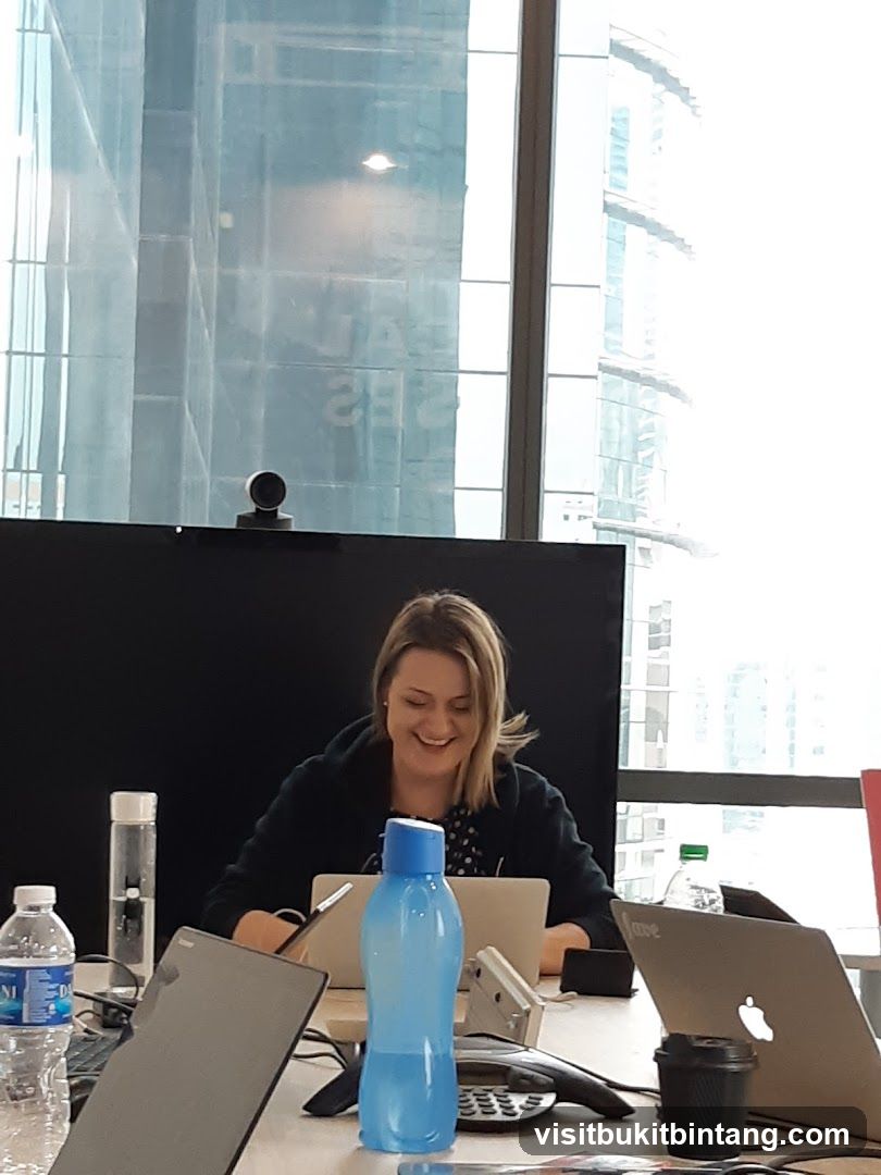 Woman working at a desk