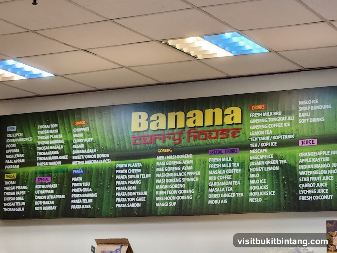 Banana Curry House Menu
