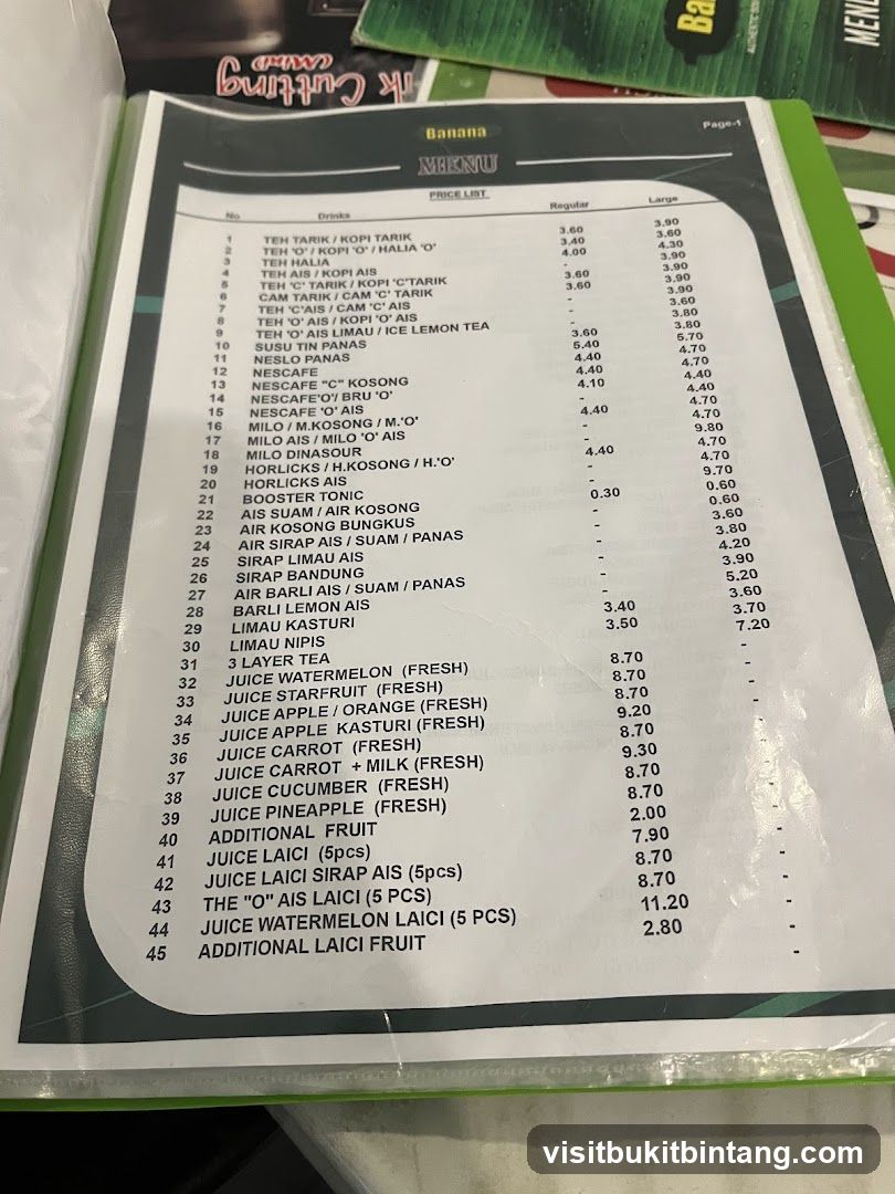 Banana MENU