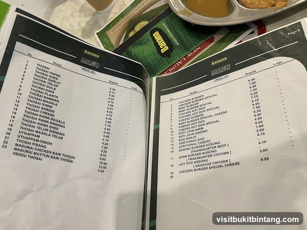 Banana MENU