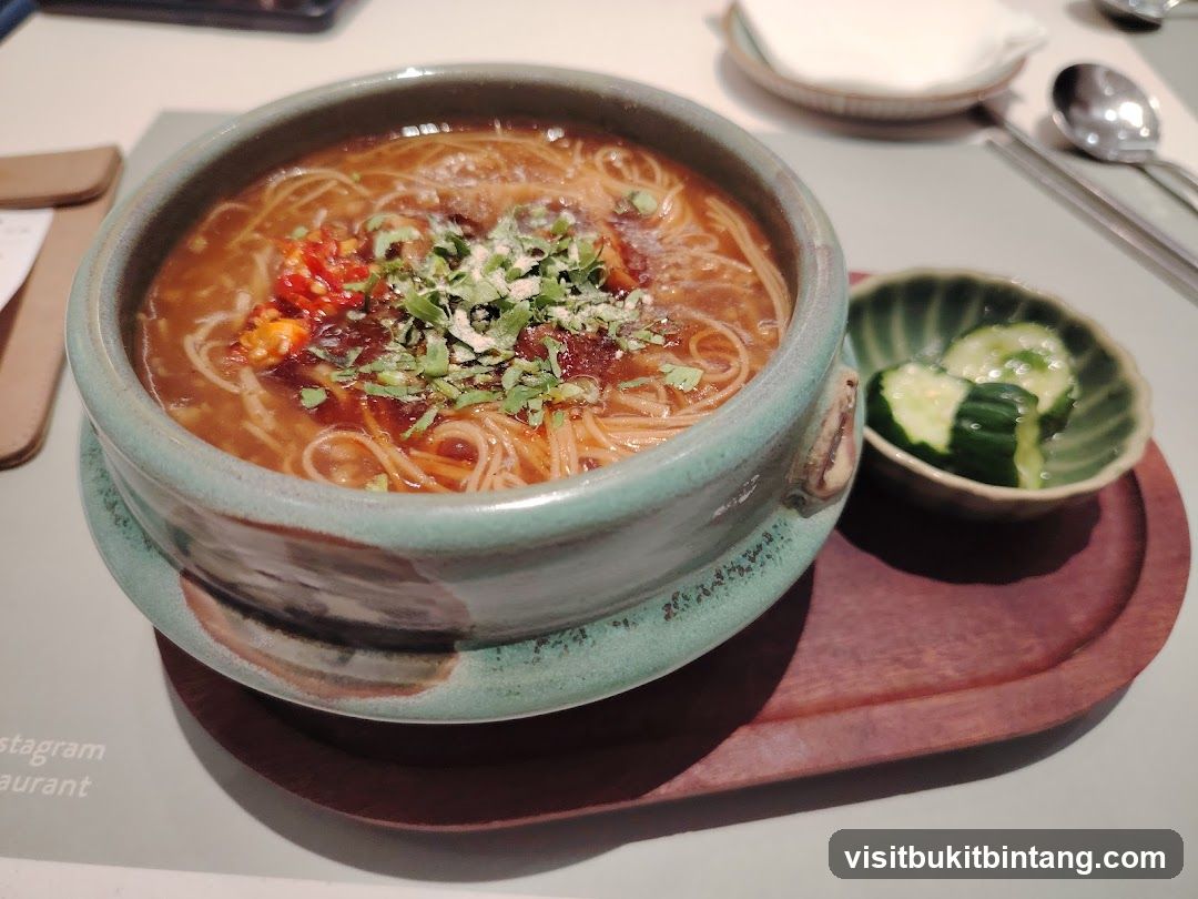 Noodle Soup with Pickled Cucumbers