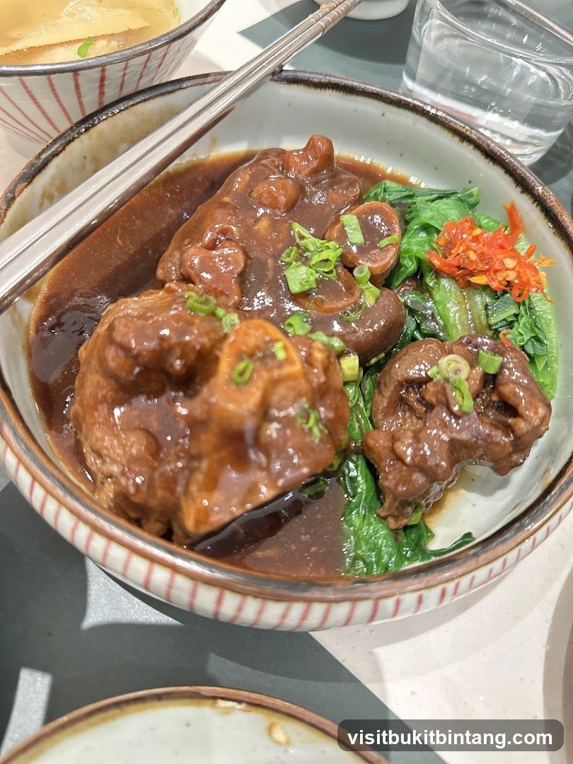 Braised Oxtail with Greens