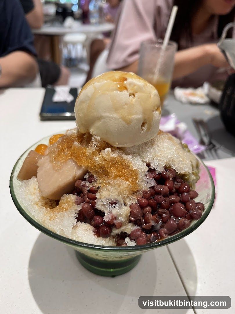 Shaved Ice Dessert with Ice Cream