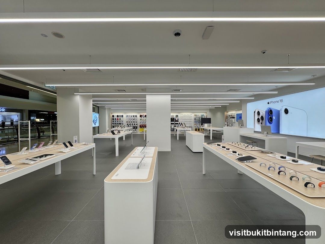 Modern electronics store interior
