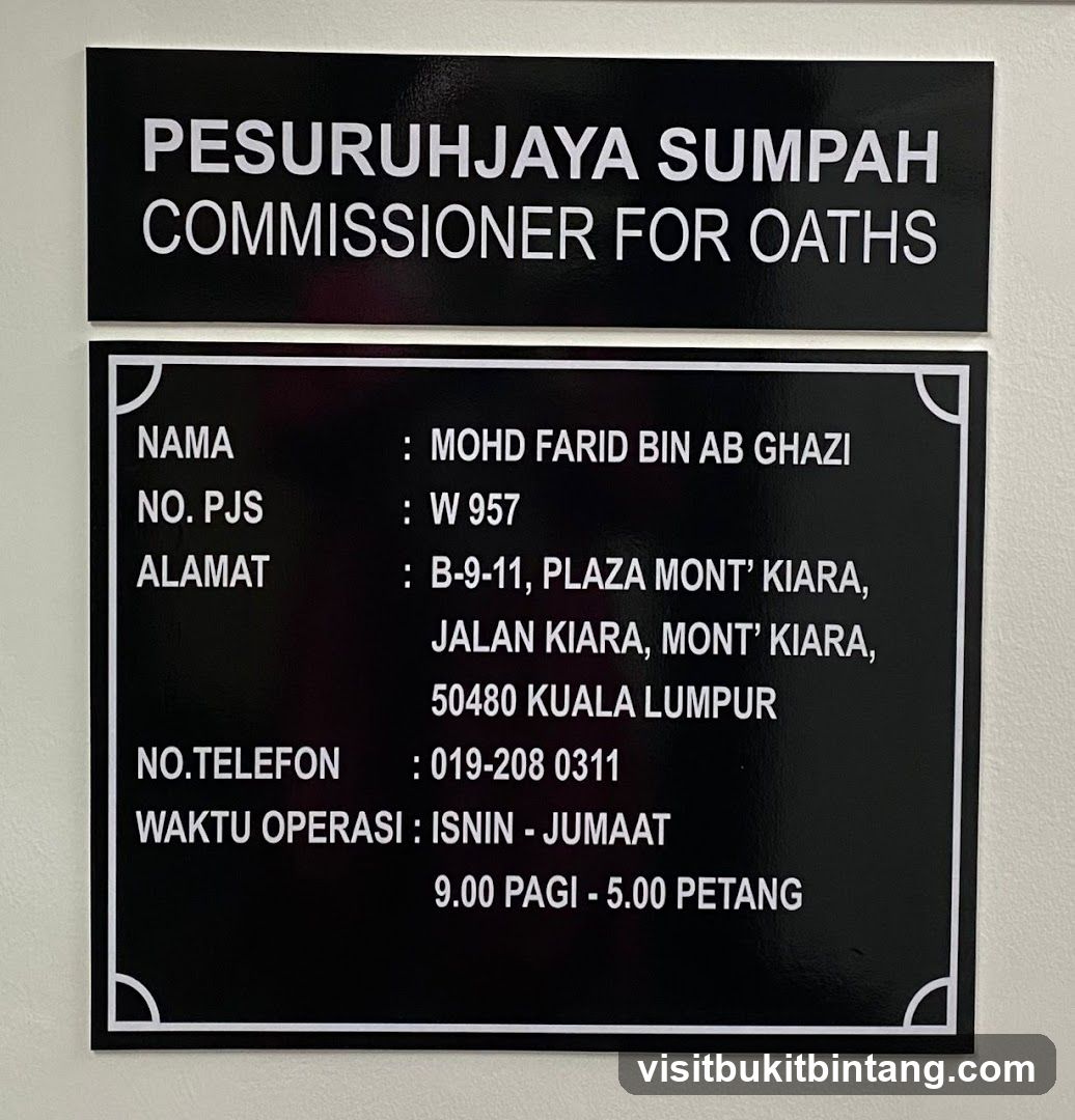 Commissioner for Oaths Information