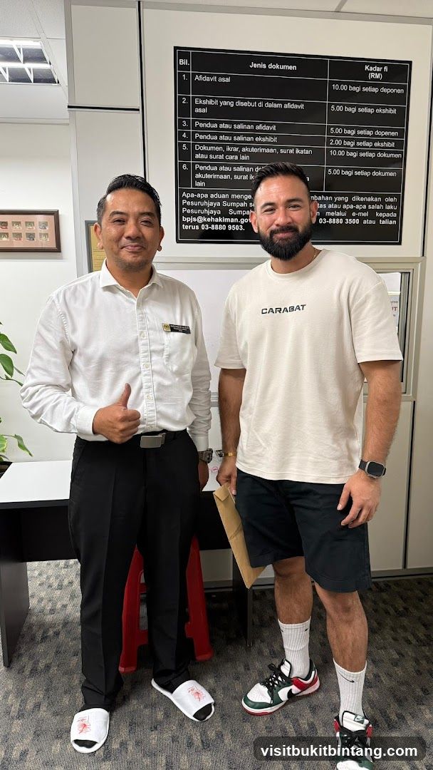 Two Men Posing in an Office